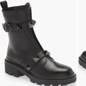 Valentino Roman Stud Combat Boots